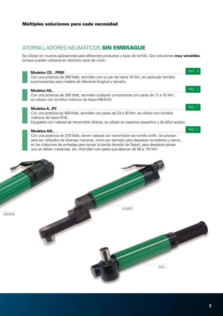 Hoja de catálogo · página PDF 3 · A10RY