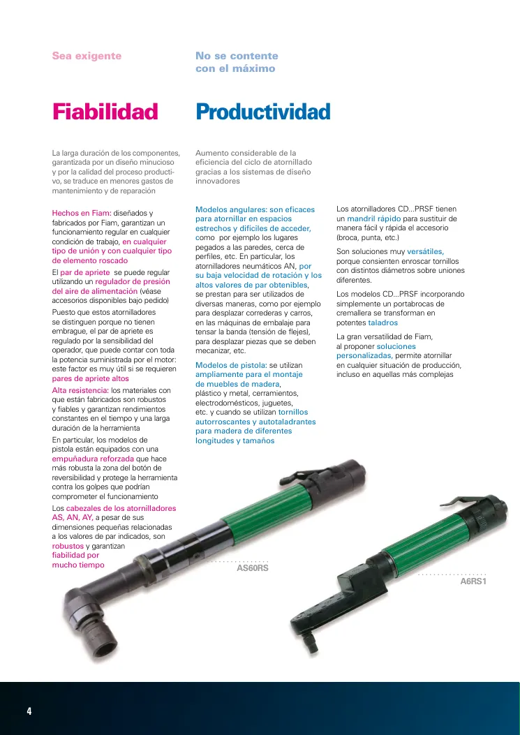 Hoja de catálogo · página PDF 4 · AS60RS