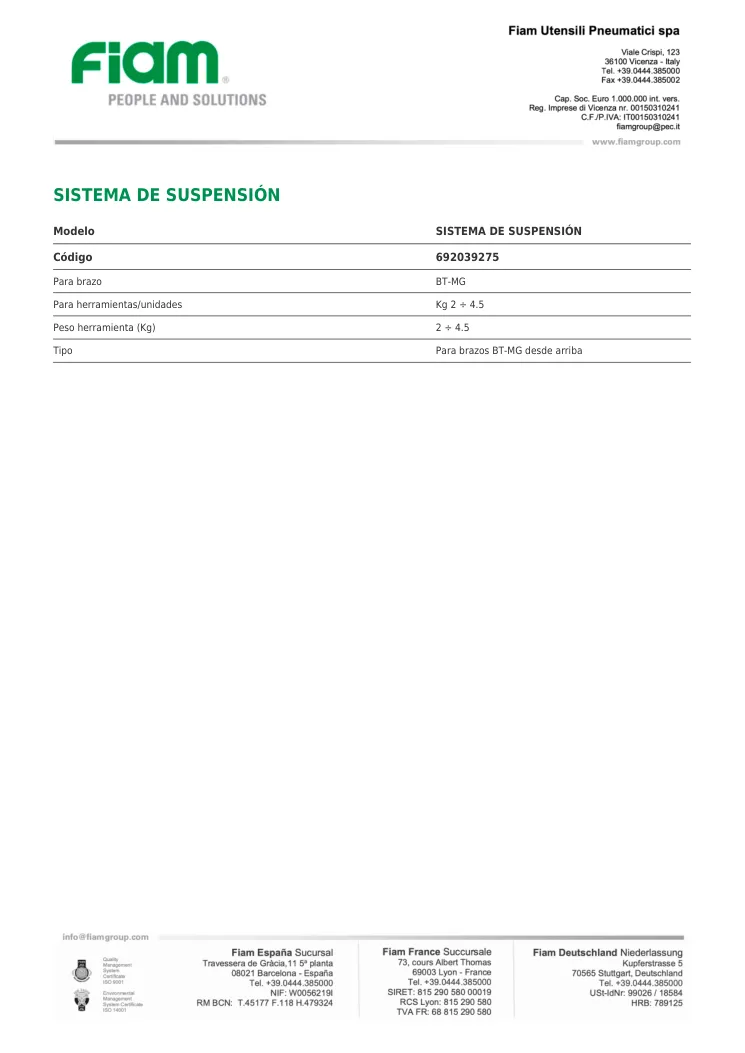 Ficha técnica · SISTEMA DE SUSPENSIÓN · SISTEMA DE SUSPENSIÓN
