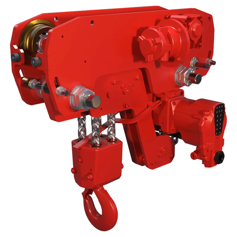 RED ROOSTER LIFTING TMH-12000/4-LHR Low Headroom Air Hoist — Carros y conjuntos de elevación · neumático