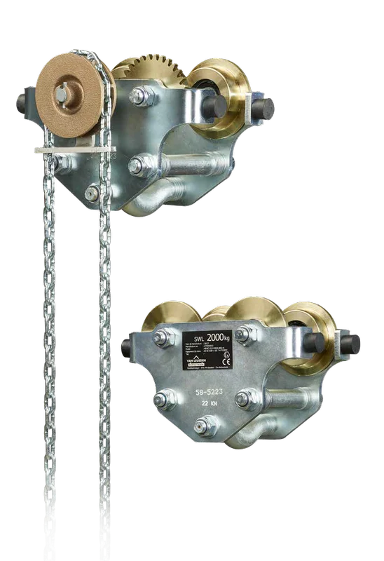 KITO VAN LEUSDEN HD3C ATEX Zone 1 Push & Geared Trolley — Carros y conjuntos de elevación · manual
