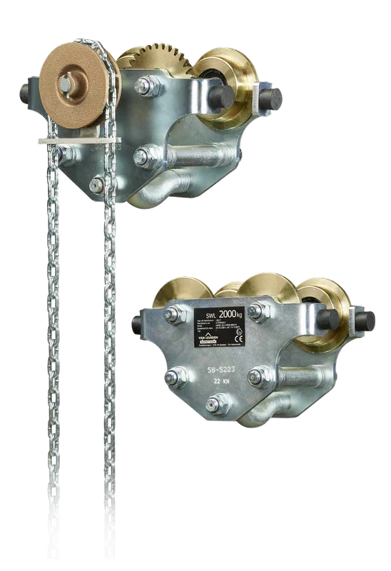 KITO VAN LEUSDEN HD3C ATEX Zone 2 Push & Geared Trolley — Carros y conjuntos de elevación · manual