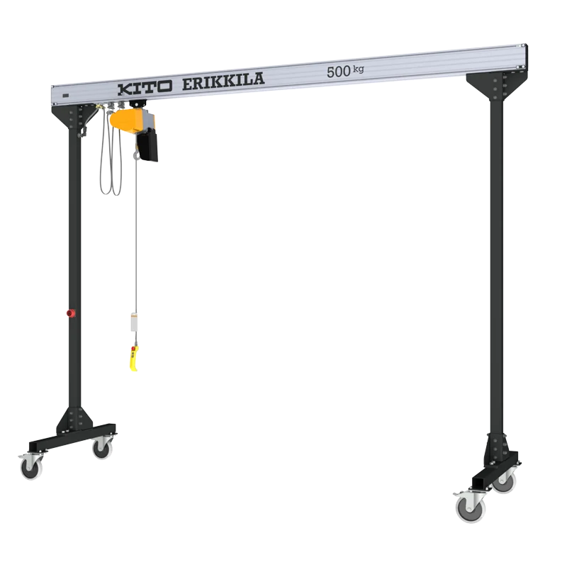 KITO ERIKKILA Single Girder Flat Cable Portal Crane — Pórticos ligeros